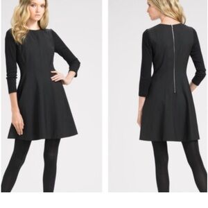 Theory Elmyra Taylor 3/4 sleeve, fit & flare stretch dress, size 6